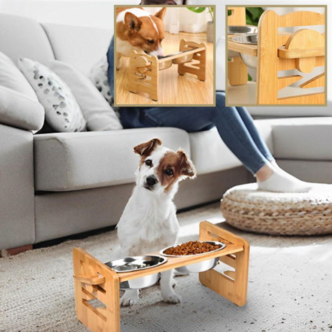 gamelle pour chien| Adjustable raised bolw™